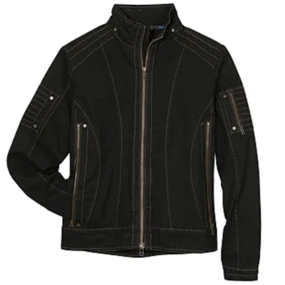 Kühl Heavy Duty Black Mock Neck Ladies Moto Jacket - Picture 1 of 16